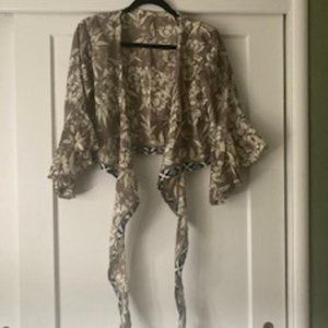 Hawaiian Silk Wrap Top